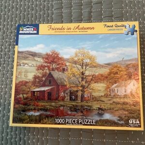 White Mountain Friends in Autumn Puzzle - Red and Yellow Tones